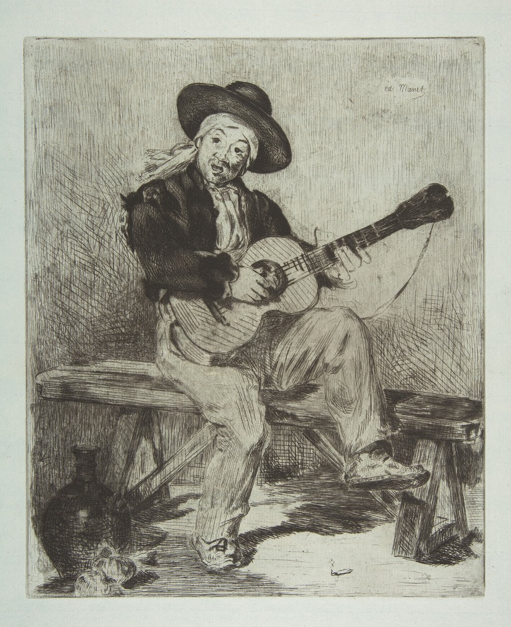 De Spaanse zanger (Le Guitarrero) door Édouard Manet