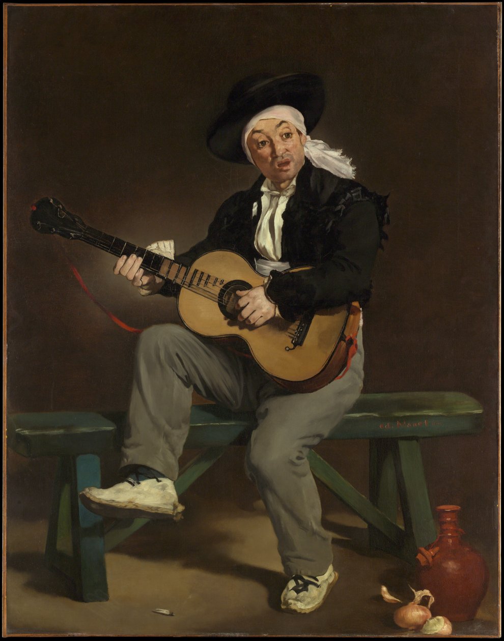 De Spaanse zangeres door Édouard Manet