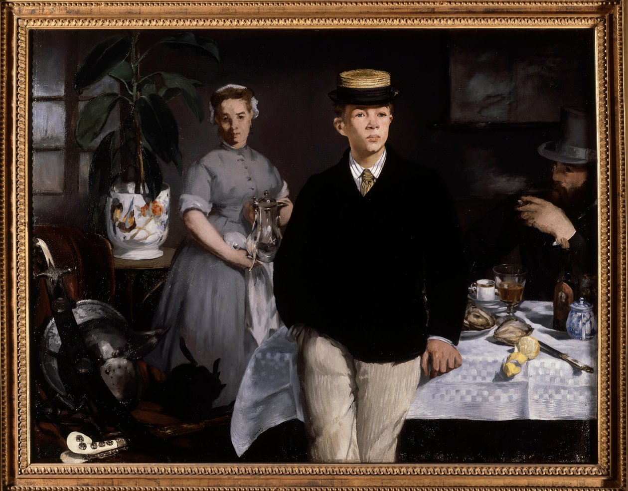 Het ontbijt in het atelier door Édouard Manet