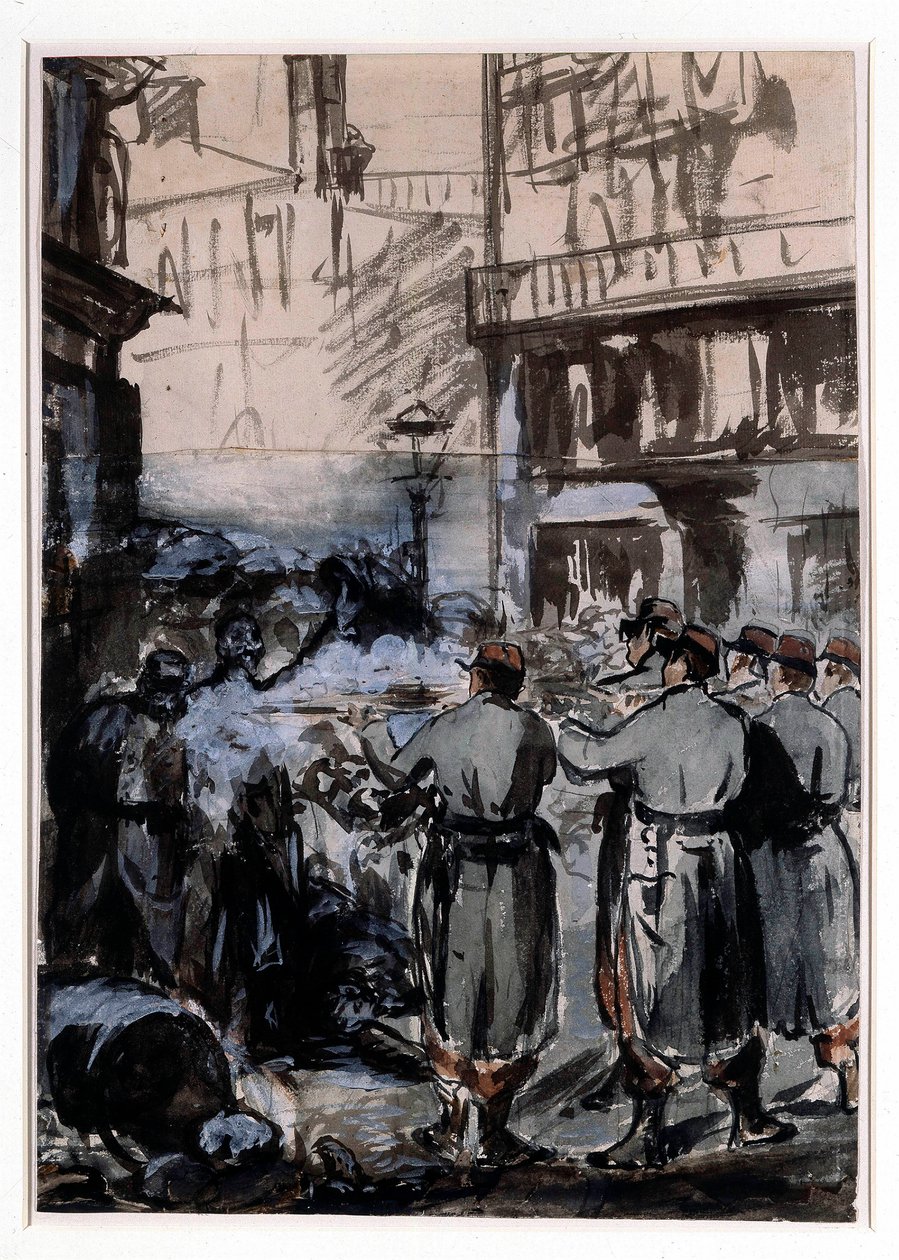 De barricade door Édouard Manet