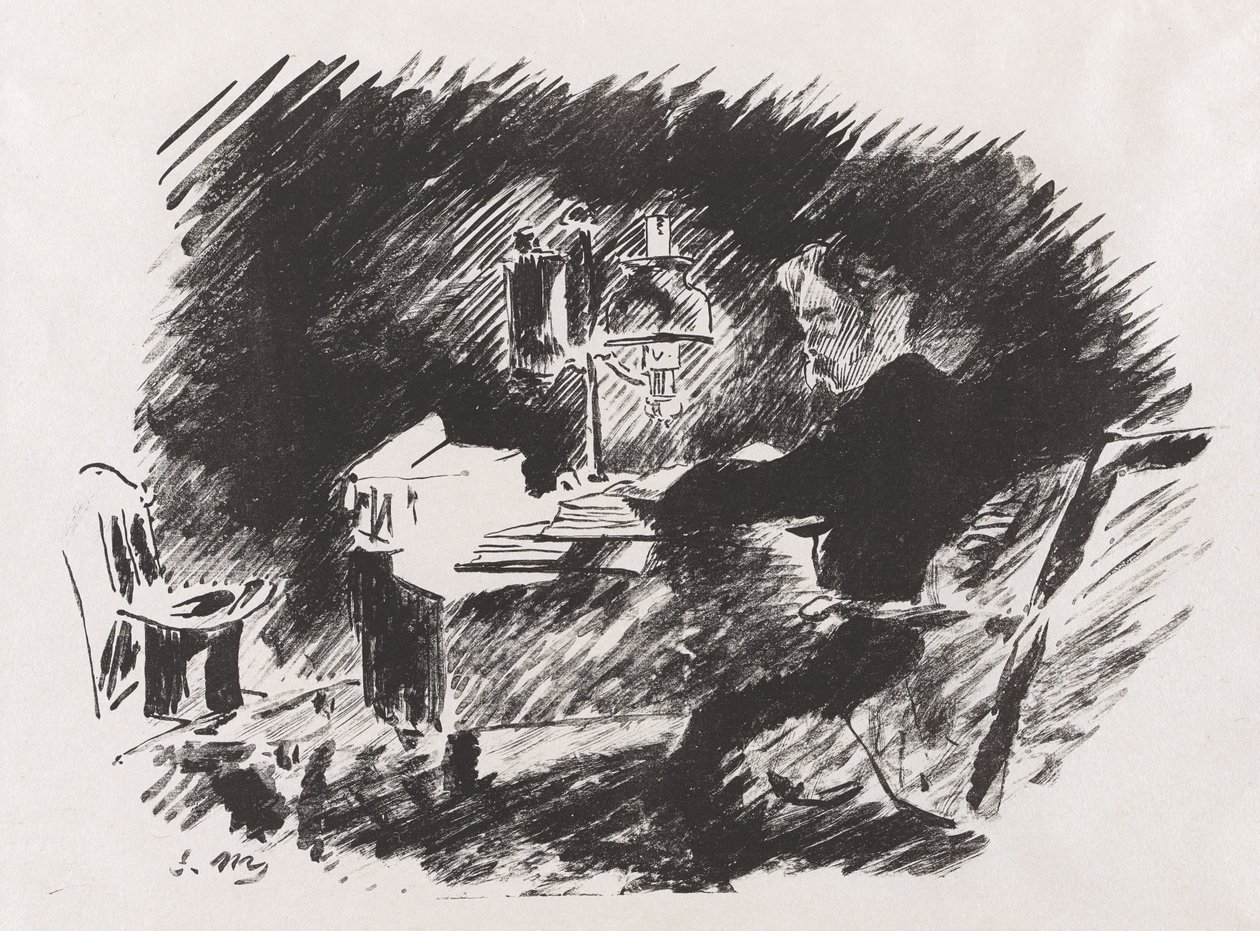 Onder de lamp, uit Stéphane Mallarmés vertaling van Edgar Allan Poe