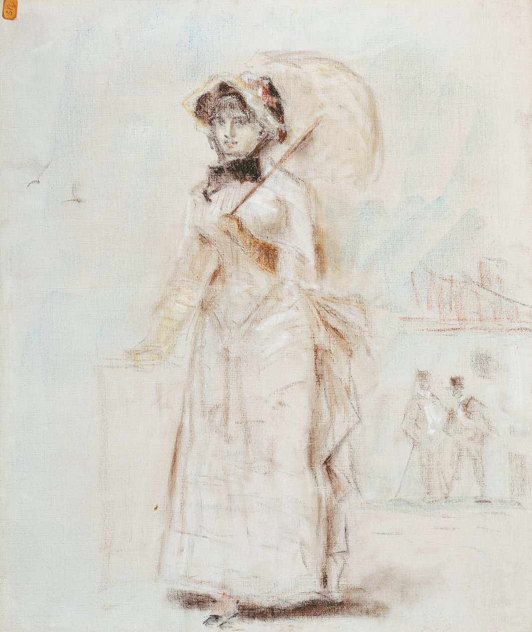 Vrouw Wandelend met Open Paraplu, 1880 door Édouard Manet