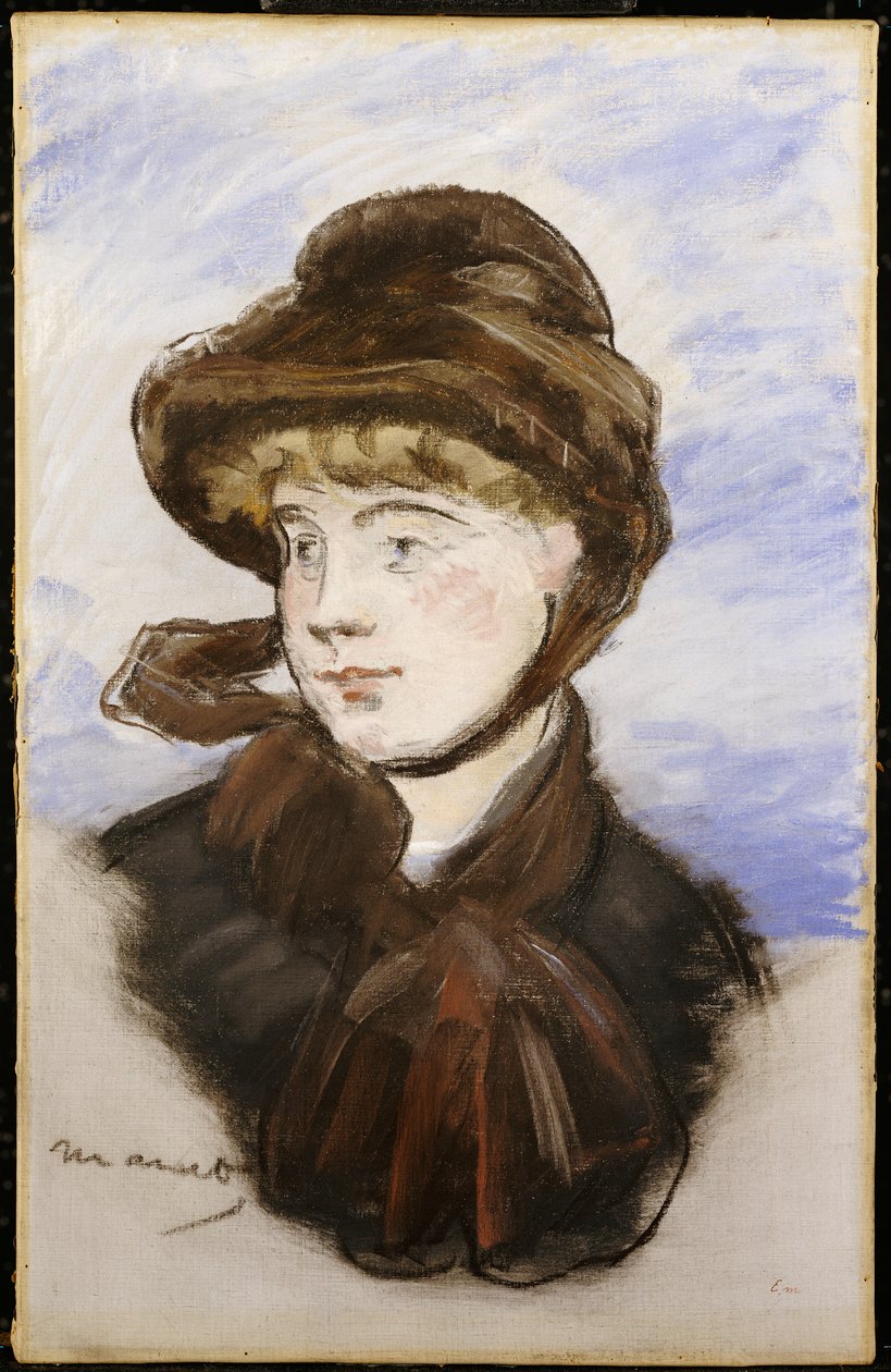 Jong meisje met een bruine hoed, 1882 door Édouard Manet