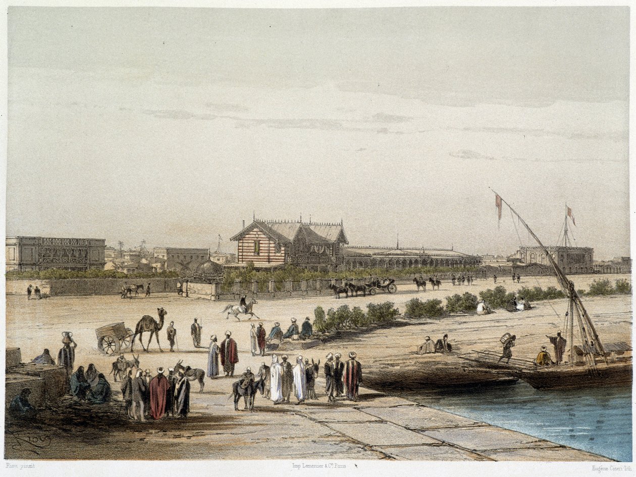 Scène en uitzicht op het kanaal in 