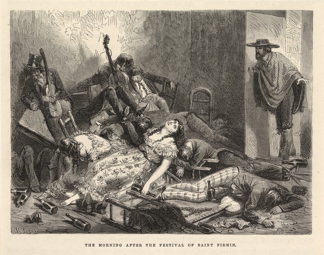 De ochtend na het Saint Firmin Festival, New York 1875 door Edouard Riou