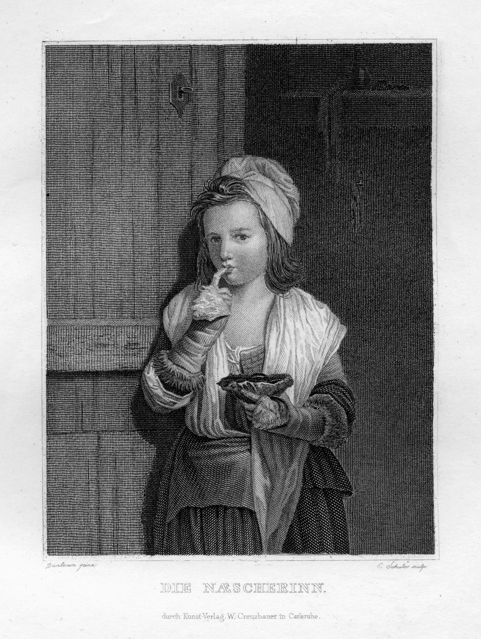 Meisje aan het eten, c1833 door Edouard Schuler