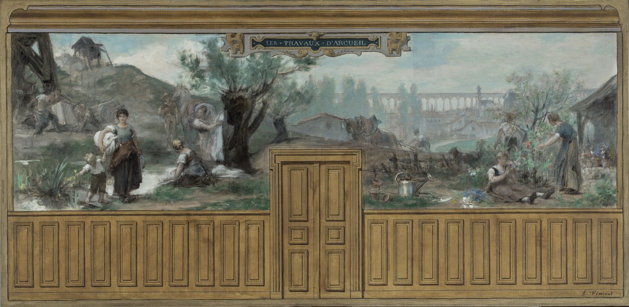 Schets voor het stadhuis van Arcueil-Cachan: Les travaux d