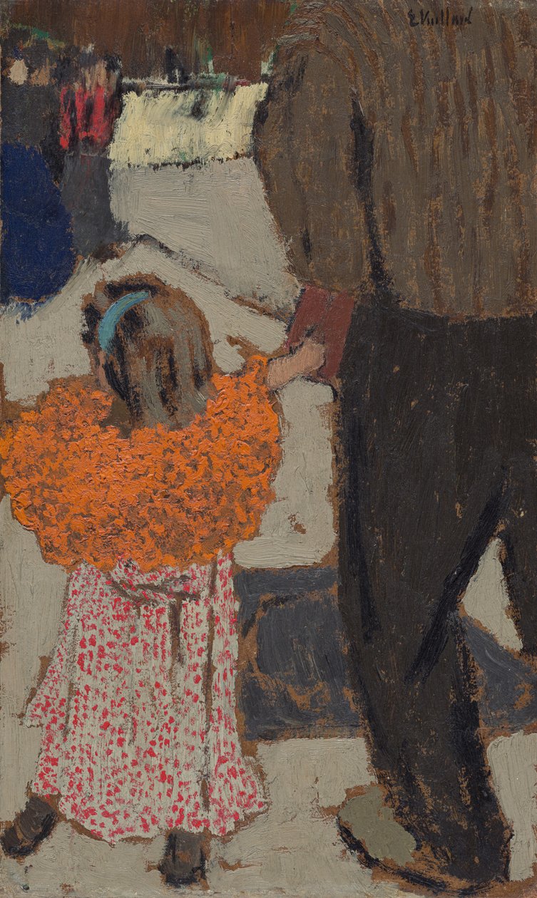 Kind mit rotem Schal door Edouard Vuillard