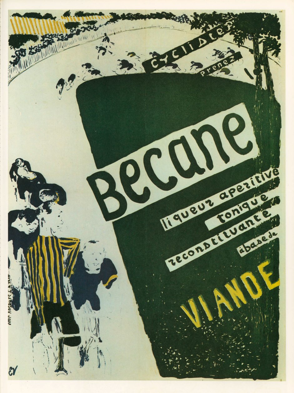 Edouard Vuillard: Becane - aperitief-tonische likeur ... (litho) door Edouard Vuillard