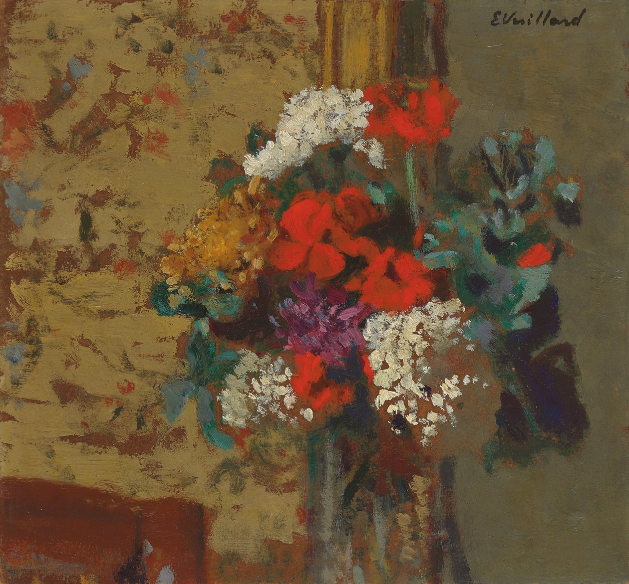 Geraniums en sneeuwballen; Geraniums et Boules-de-Neige, ca. 1910 door Edouard Vuillard