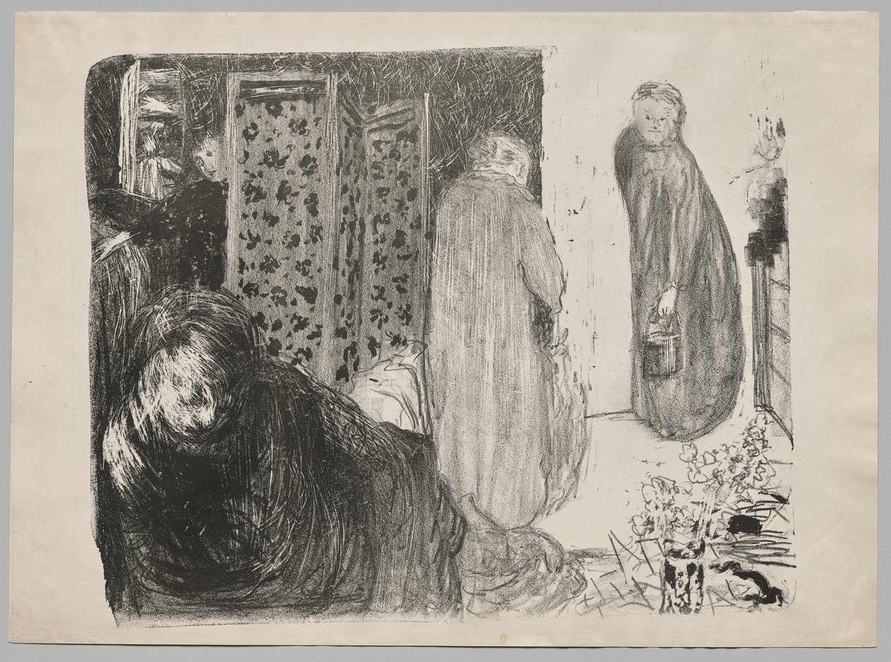 Interieur met een Scherm door Edouard Vuillard