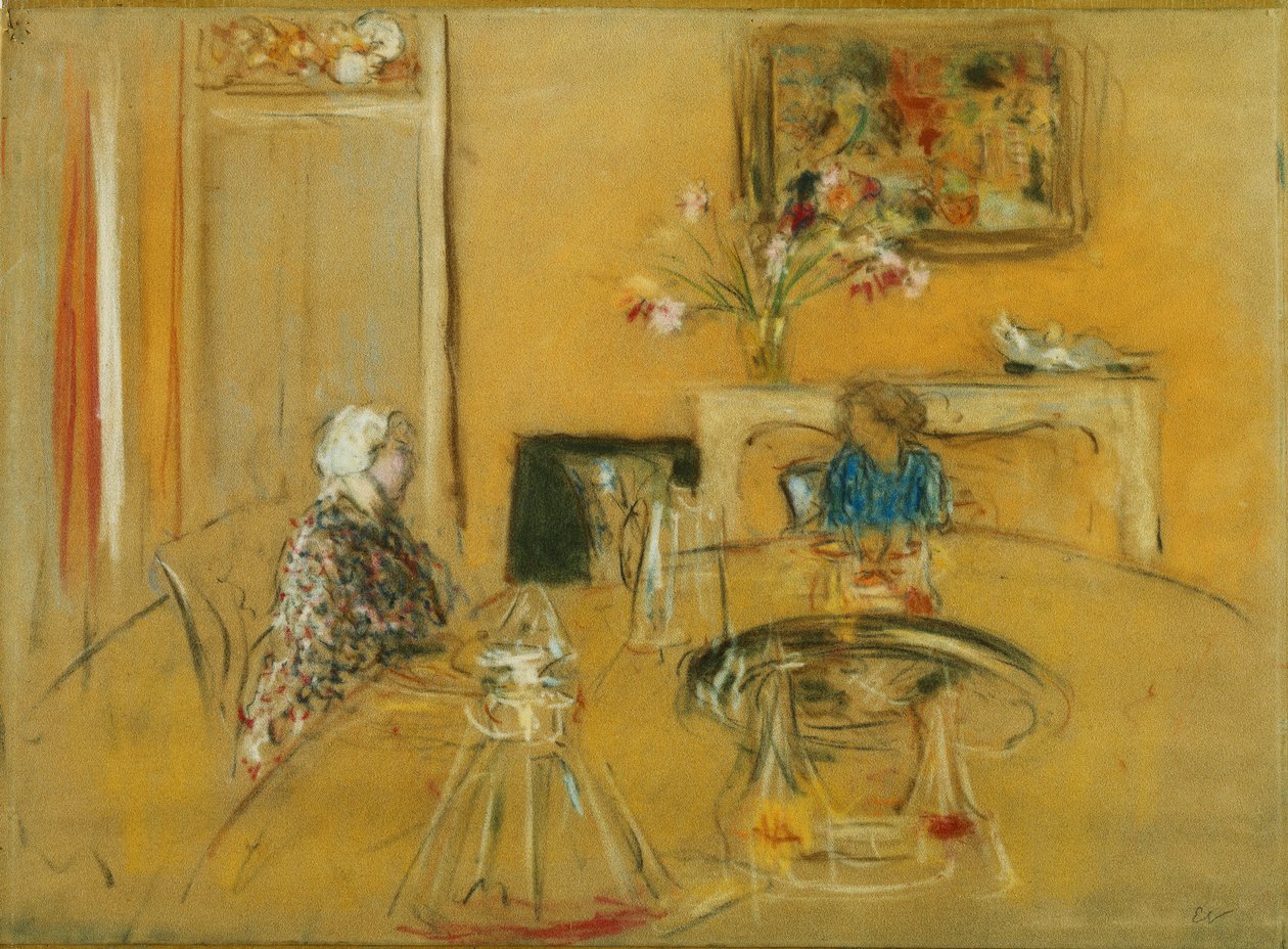 Lunch bij kasteel Clayes door Edouard Vuillard