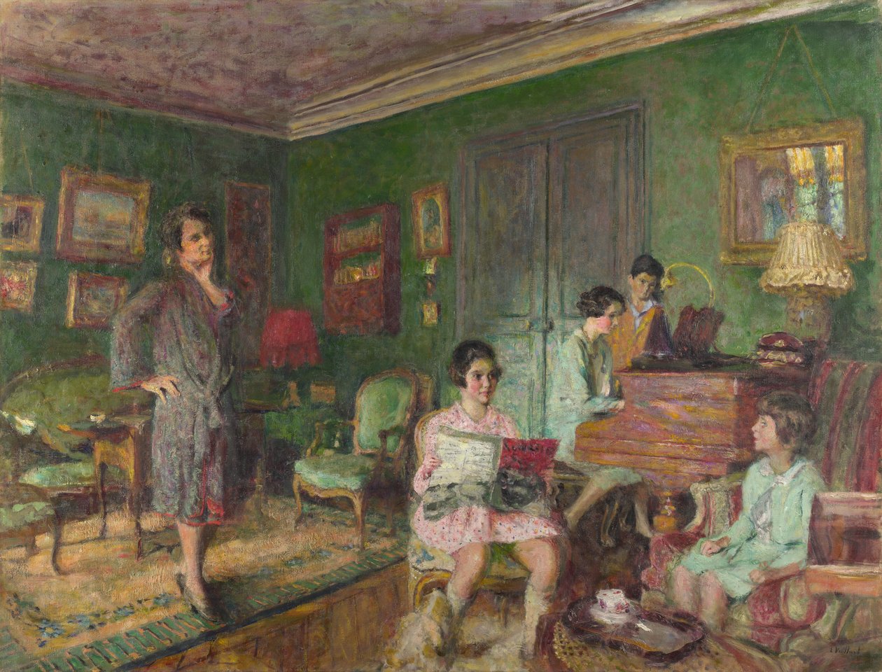 Madame André Wormser en haar kinderen, 1927 door Edouard Vuillard