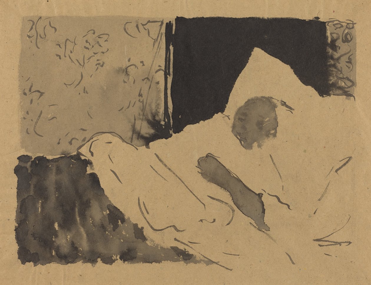 Madame V. slapend, ca. 1892 door Edouard Vuillard