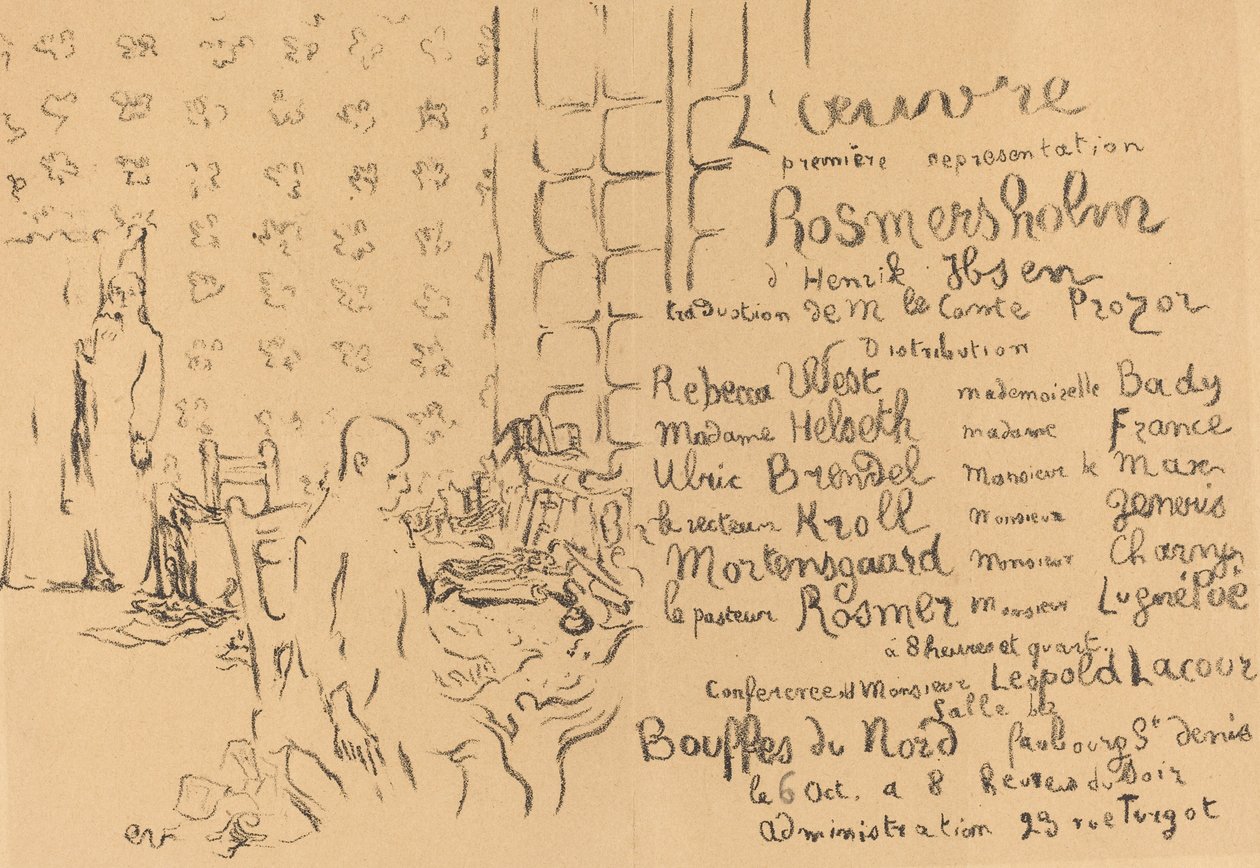 Rosmersholm, 1893 door Edouard Vuillard