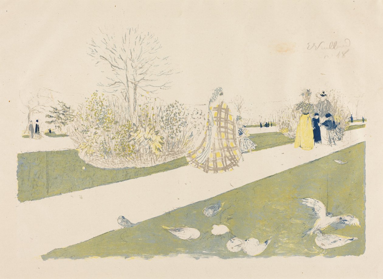 De Tuilerieëntuin door Edouard Vuillard