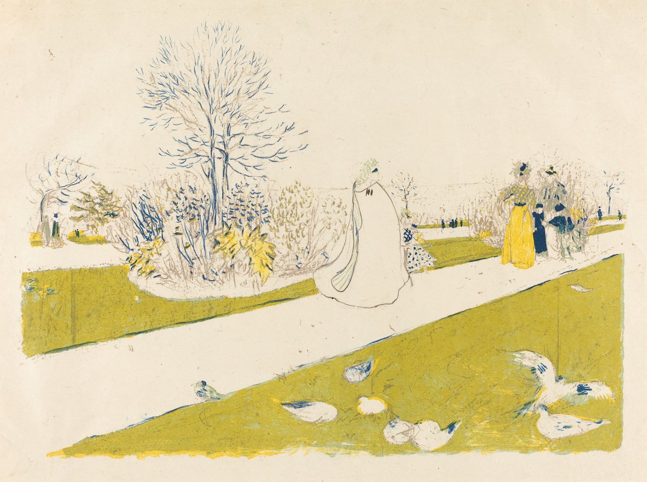 De Tuilerieën Tuin door Edouard Vuillard