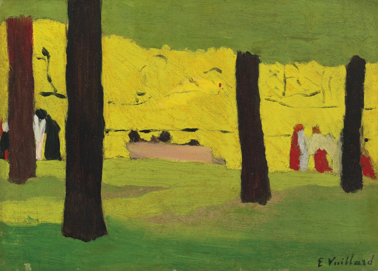 De roze bank, ca. 1890 door Edouard Vuillard