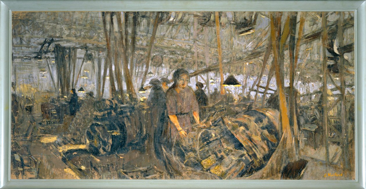 Wapenfabriek in Lyon: de torens - ... (tempera op doek) door Edouard Vuillard
