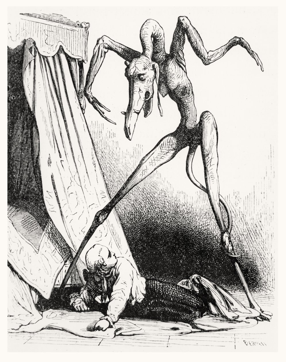Illustratie voor Le Diable Amoureux, 1845 door Edouard de Beaumont