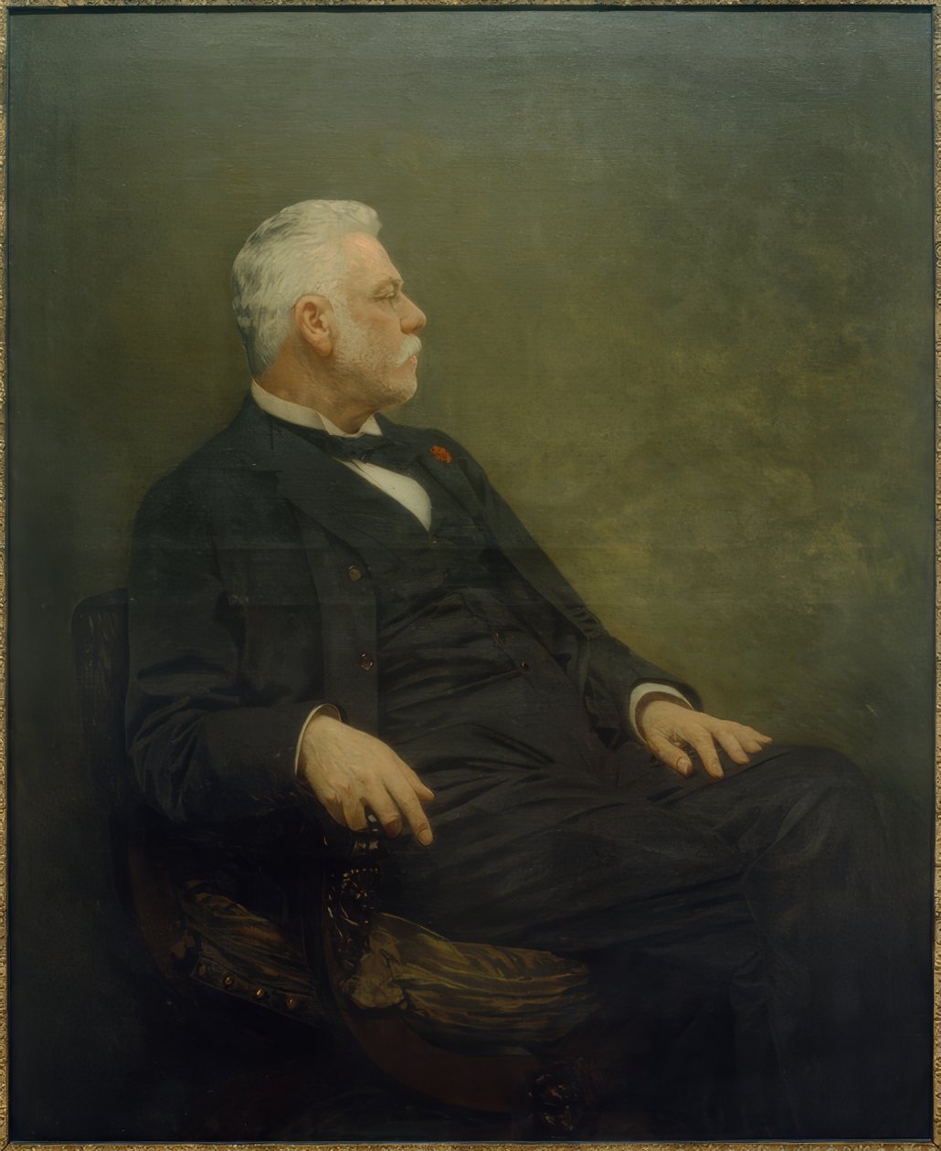 Portret van Heinrich von Liebieg, circa 1900 door Eduard Charlemont