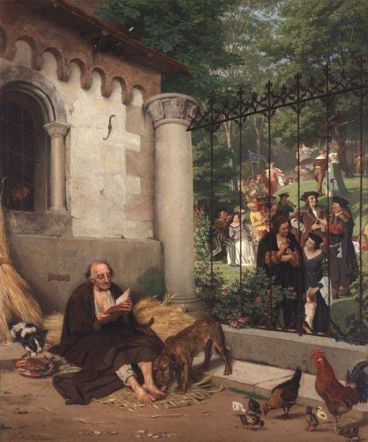 Lazarus en de Rijke Man door Eduard Karl Franz von Gebhardt