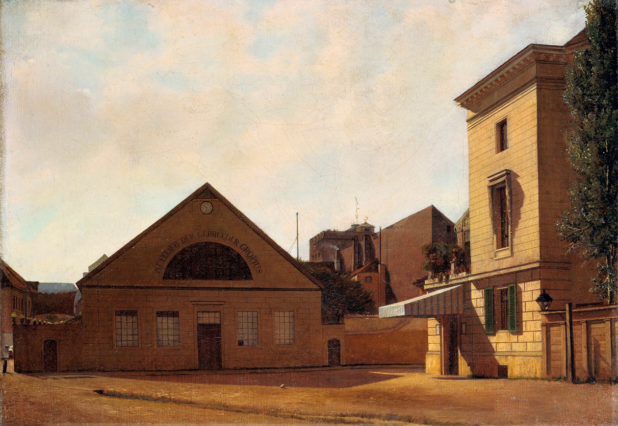 Het atelier van de gebroeders Gropius door Eduard Gaertner