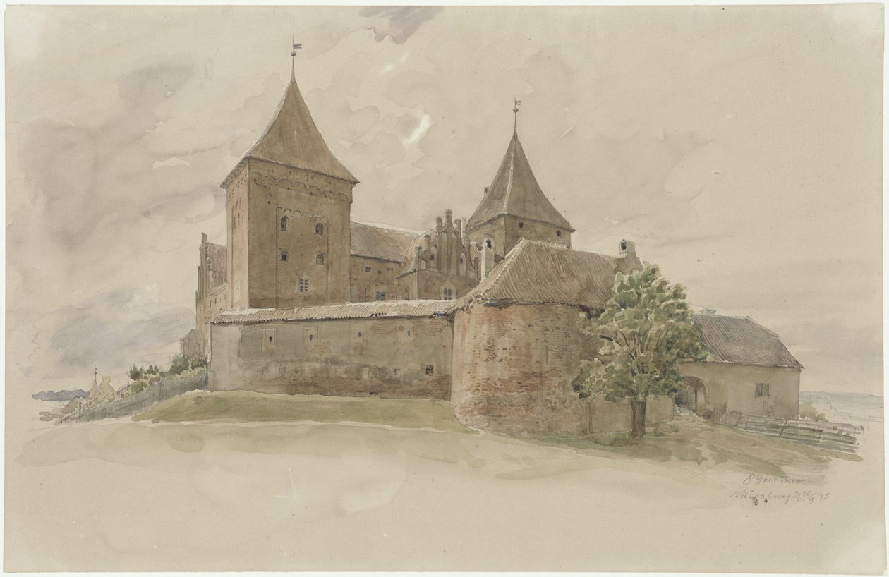 Het kasteel van Neidenburg door Eduard Gaertner