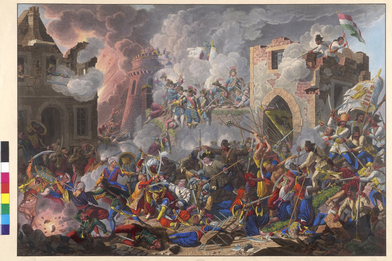 De Winnende Herovering van Buda op 2 september 1686 door de Hongaren door Eduard Gurk