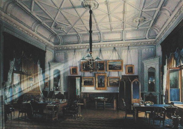 Blauwe studie van keizer Alexander II (1818-81) in het Farm Palace, 1860 door Eduard Hau