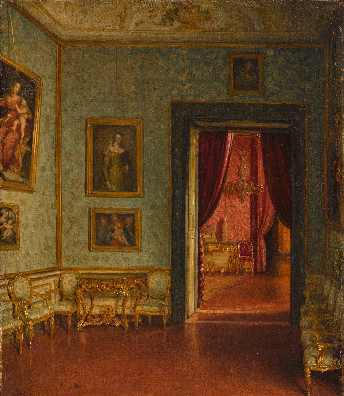 Palazzo Colonna. Uitzicht op de Sala del Trono door Eduard Heuss