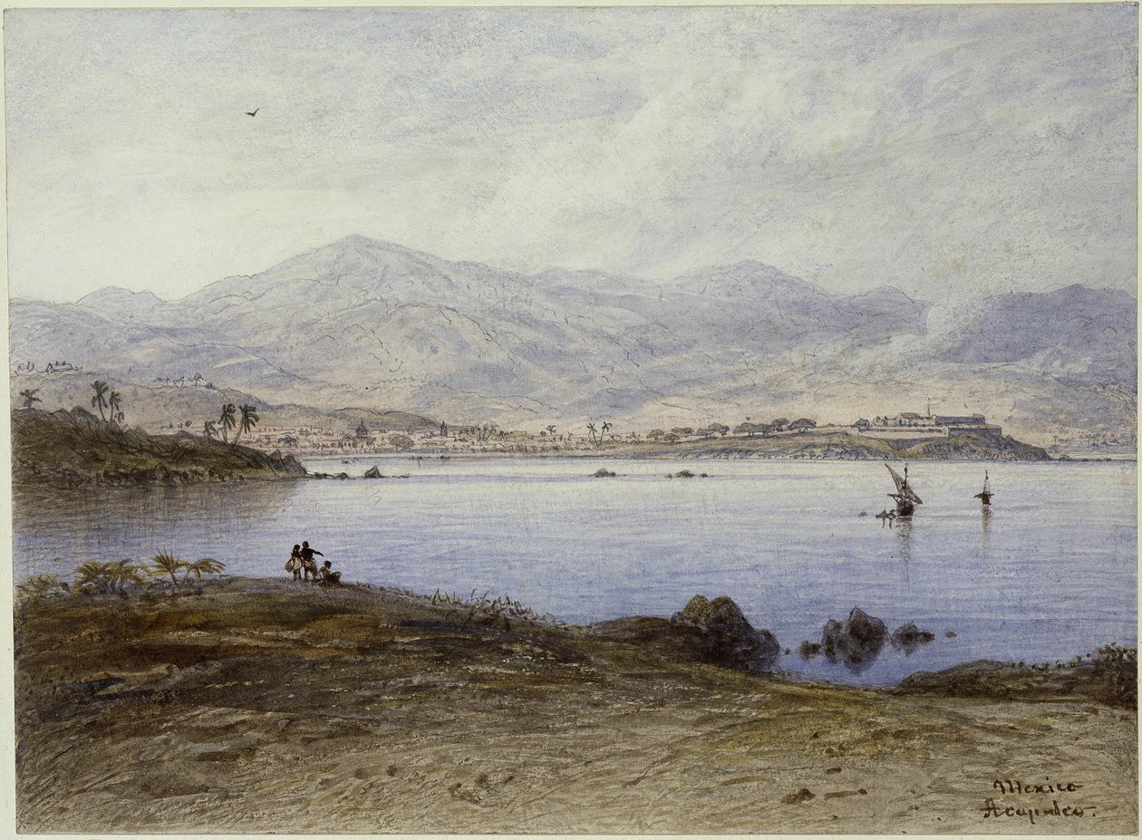 Baai van Acapulco door Eduard Hildebrandt