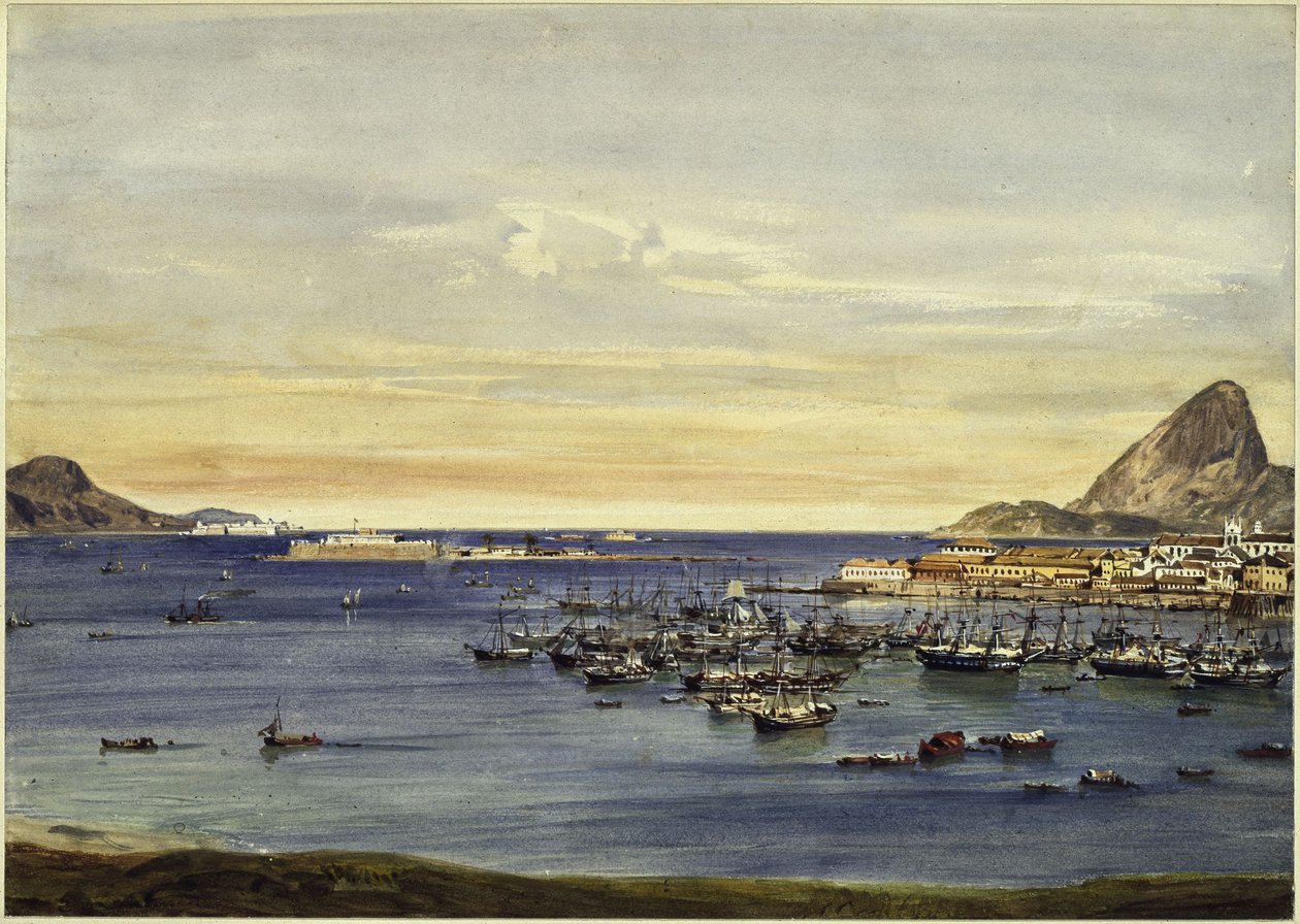 Baai van Rio de Janeiro door Eduard Hildebrandt