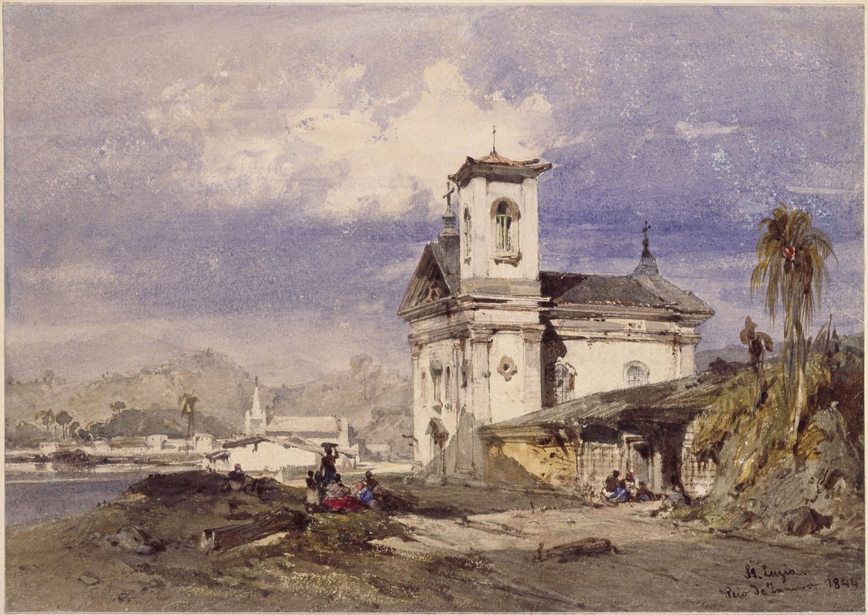 Kerk van Sint-Luzia, Rio de Janeiro door Eduard Hildebrandt