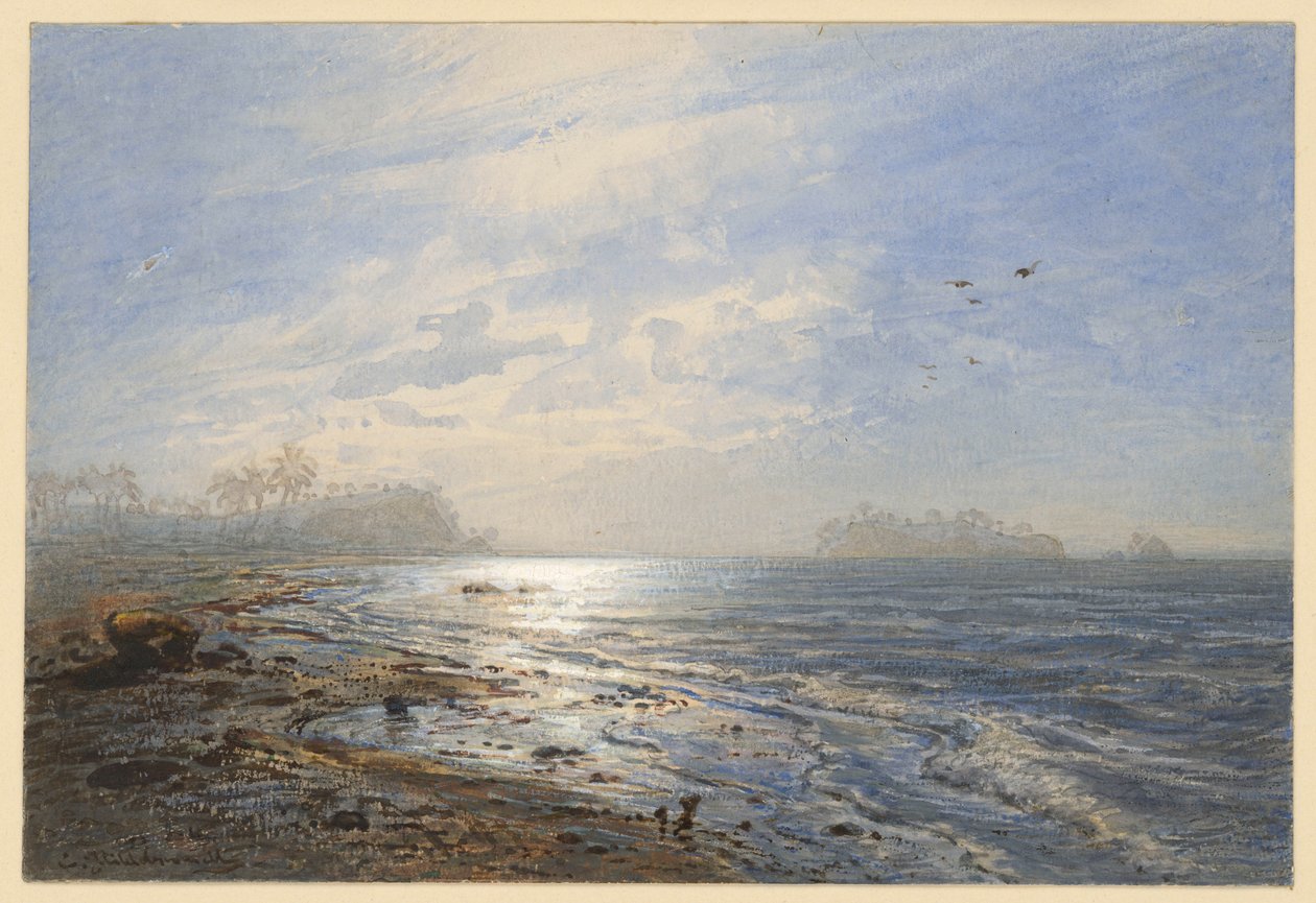 Kust van Birma door Eduard Hildebrandt