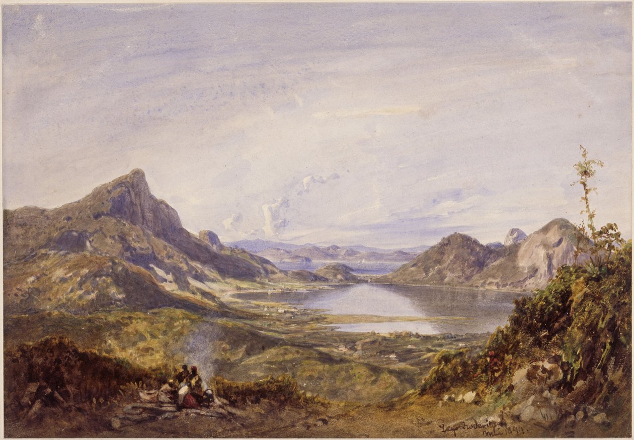 Rodrigo de Freitas-meer. Rio de Janeiro door Eduard Hildebrandt