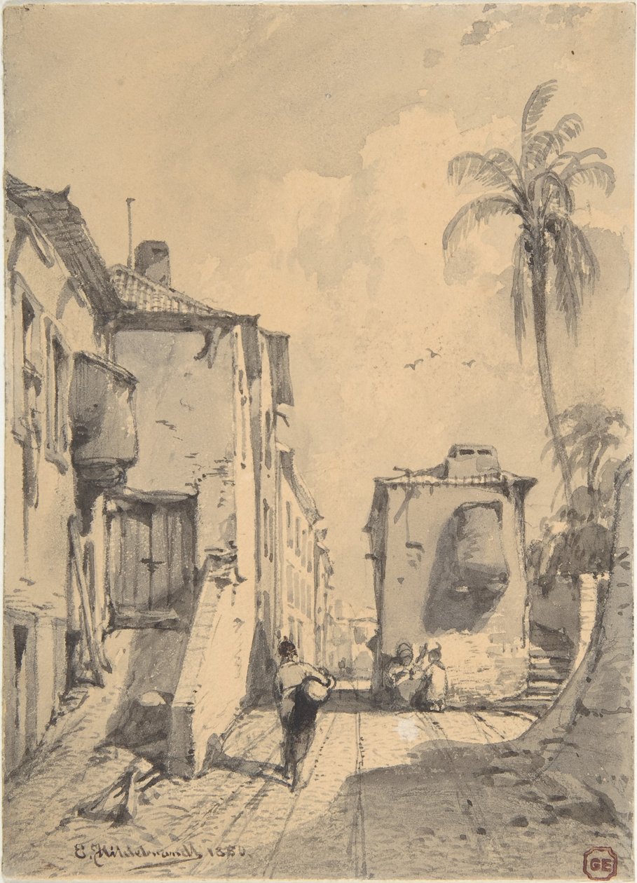 Oosters straatbeeld door Eduard Hildebrandt