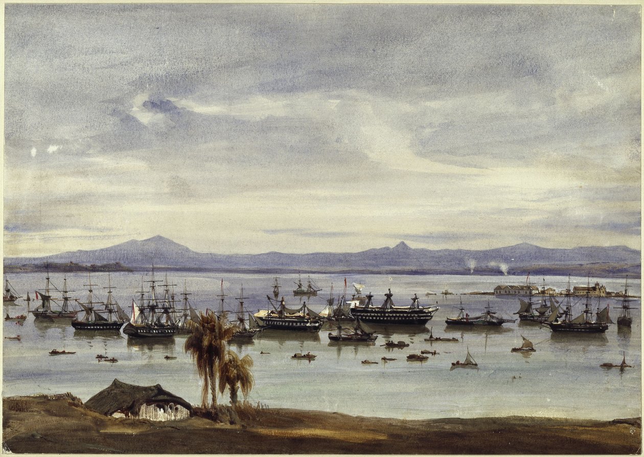 Uitzicht op Rio de Janeiro door Eduard Hildebrandt