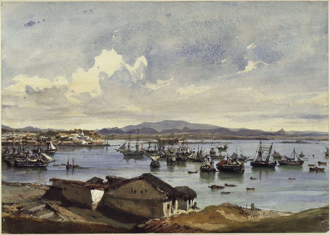 Uitzicht op Rio de Janeiro door Eduard Hildebrandt