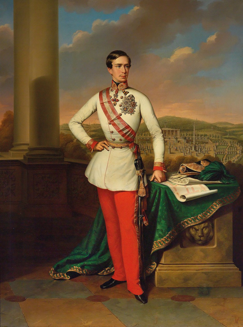 Portret van keizer Franz Joseph I van Oostenrijk, 1853 door Eduard Klieber
