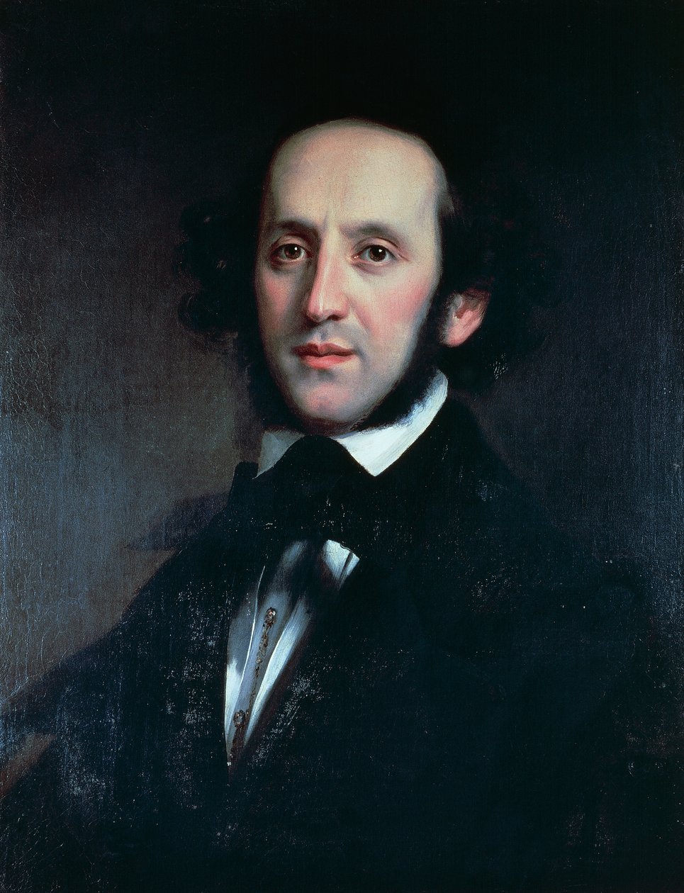 Portret van de componist en dirigent Felix Mendelssohn door Eduard Magnus