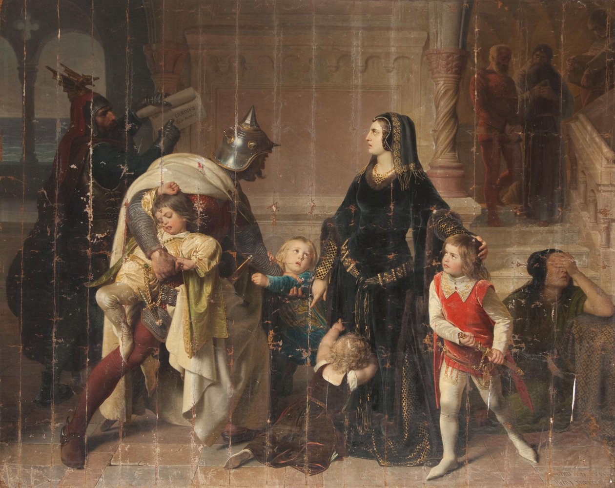 De gevangenneming van de zonen van Manfred door Eduard Ritter von Engerth