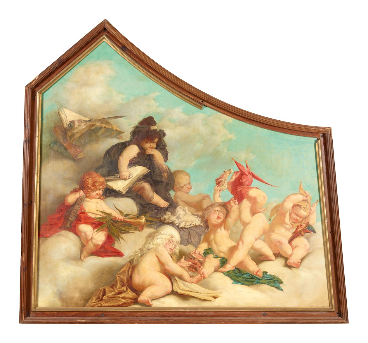 Deel van een plafondschildering (putti allegorieën) door Eduard Theodor Ritter von Grützner