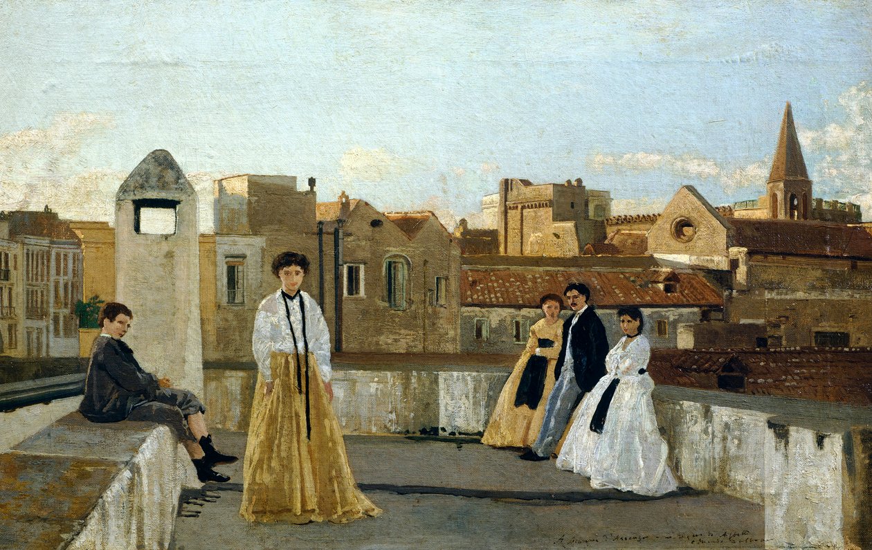 Het terras door Eduardo Dalbono