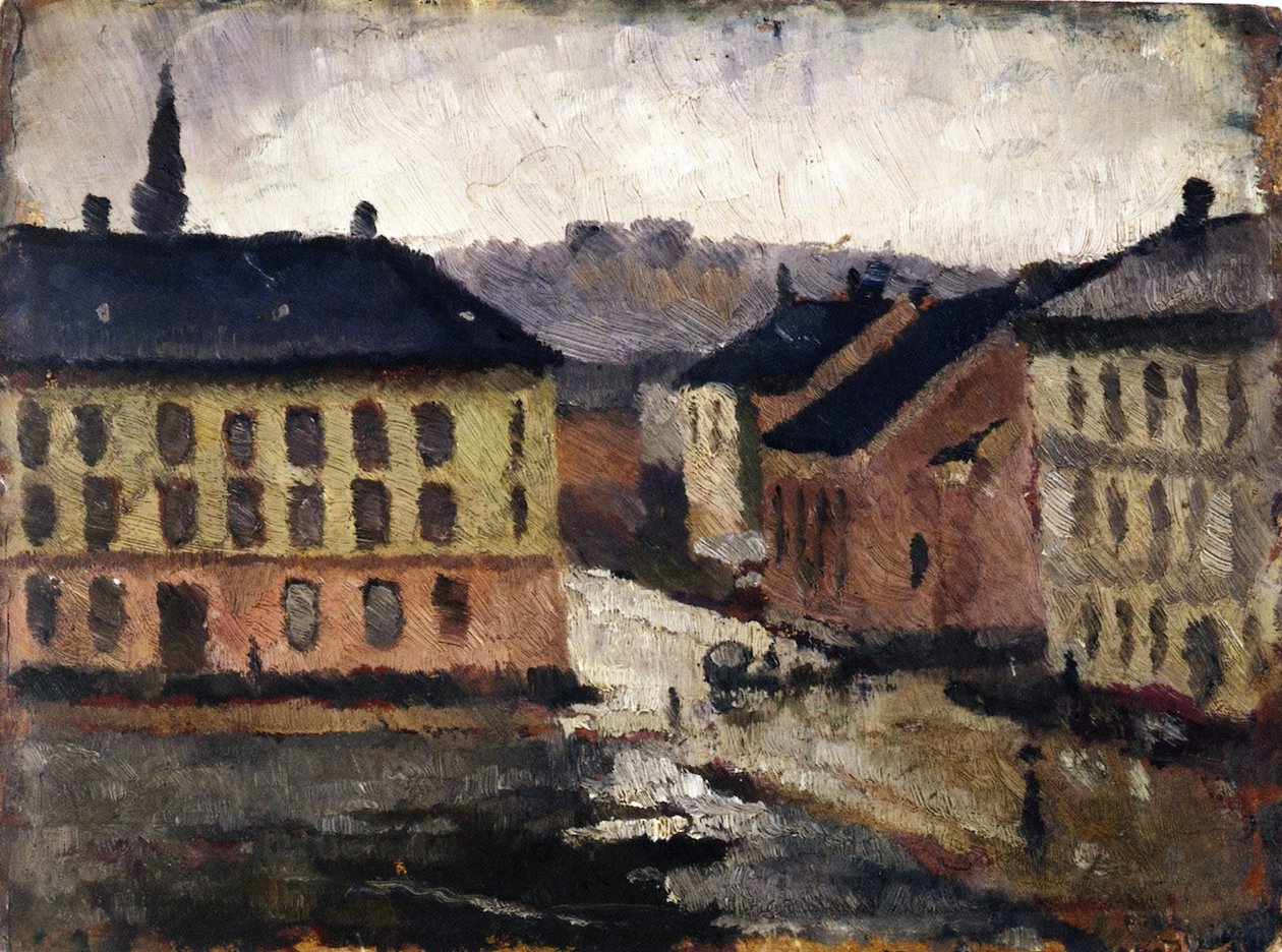 Olaf Ryes plein richting zuidoost door Edvard Munch