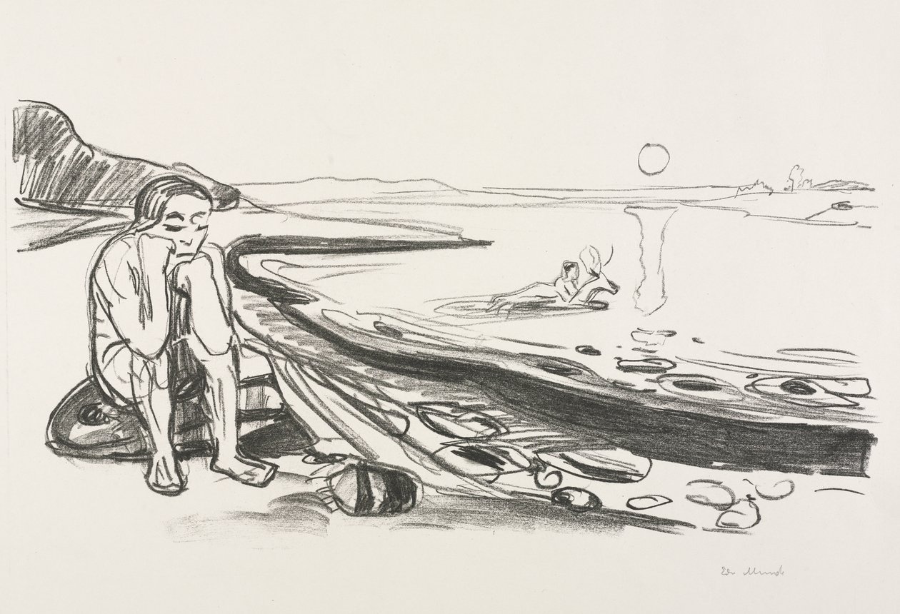 Alfa en Omega:  De vlucht van Omega door Edvard Munch