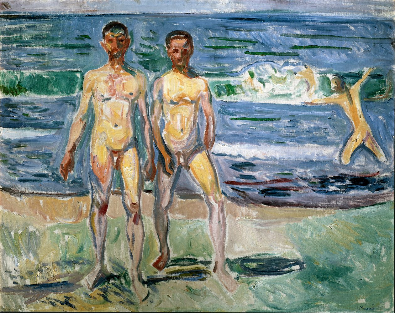 Badhuis schilderij door Edvard Munch (1863-1944) door Edvard Munch