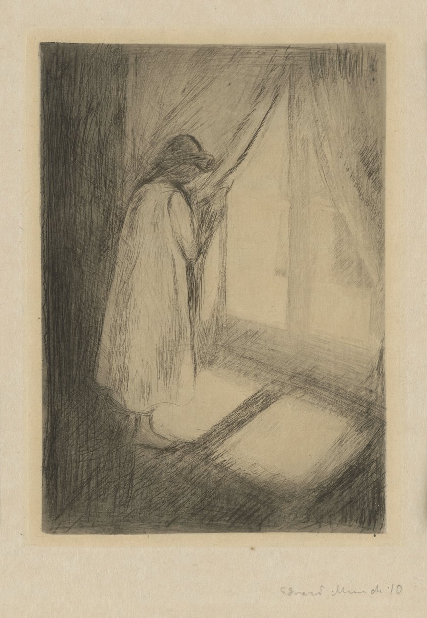 Het meisje bij het raam door Edvard Munch