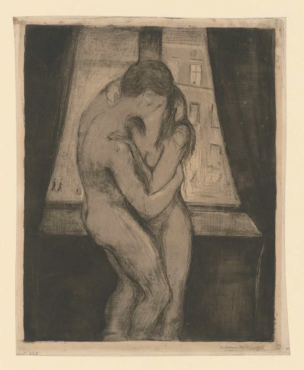 De kus door Edvard Munch