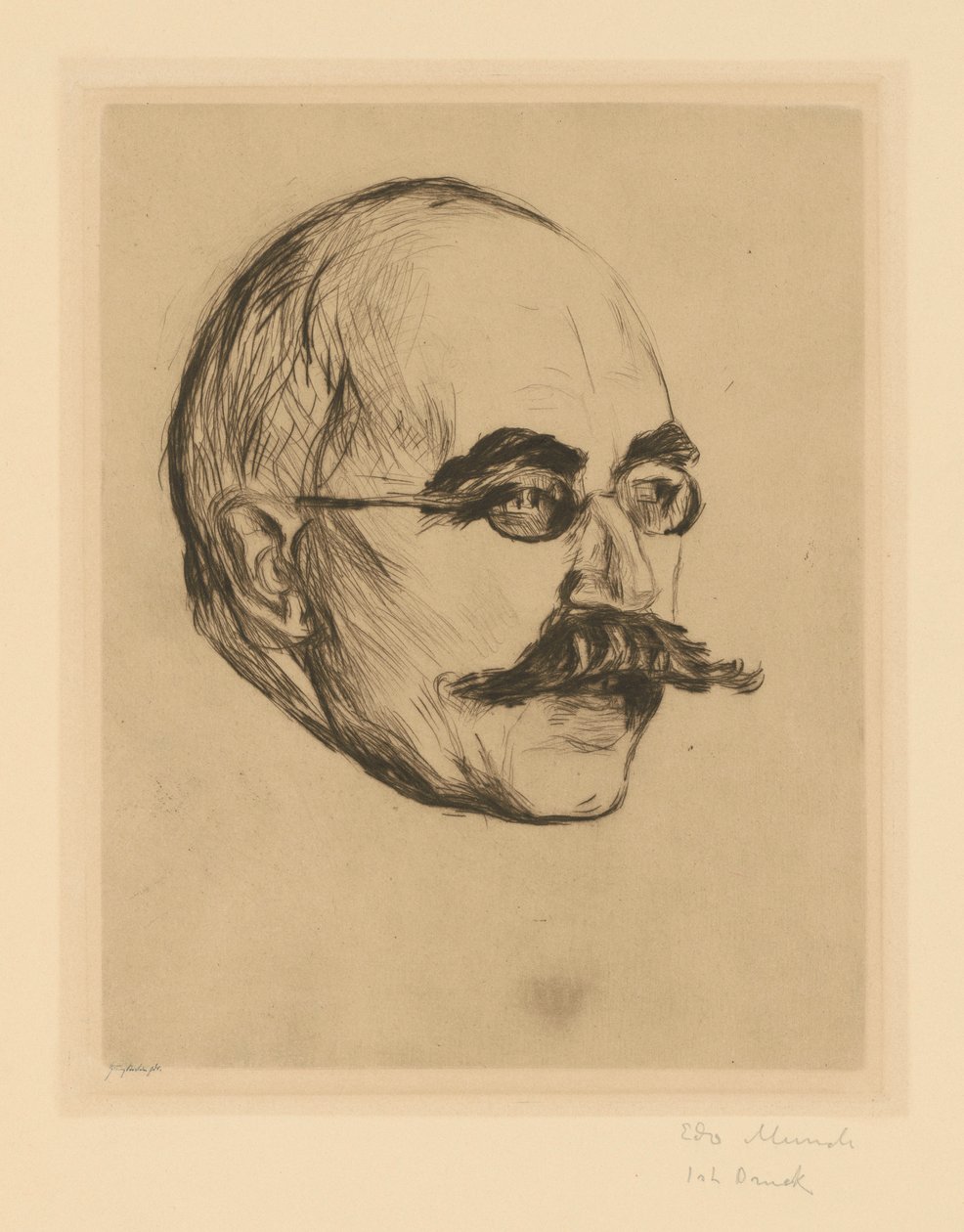 Dr. Gustav Schiefler door Edvard Munch